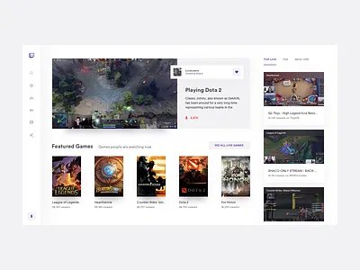 TwitchApp app clean cs dota game hearthstone playstation stream twitch ui xbox