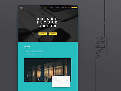 Homepage Concept - Work:Play homepage landing onepage ui ux web website