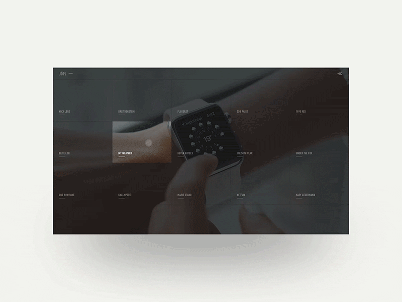 JÖPL - Animated portfolio concept animated animation design motion portfolio smooth ui ux