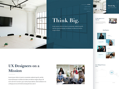 Portfolio Site clean duotone hero image landing page minimal ui uiux ux web design
