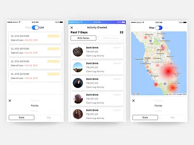 Analytics app 👻 app. ui gesture ios picker swipedown swipeup ux