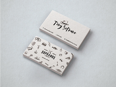 Sopranos - business cards branding business cards mafia restaurant the sopranos
