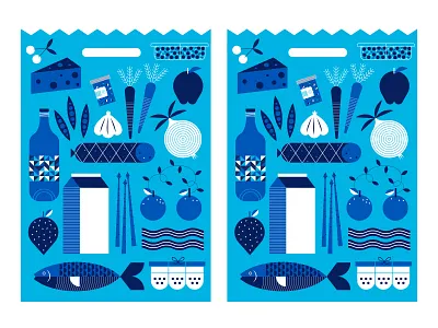 Groceries bacon bag fish food fruit groceries milk organic shop snacks supermarket vegetables