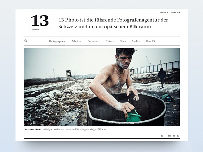 13photo photography agency agency clean dark design flat photo photography portfolio typo ui ux web