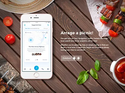 Collage, retouch for a mobile app presentation app art collage presentation retouch trip yummy