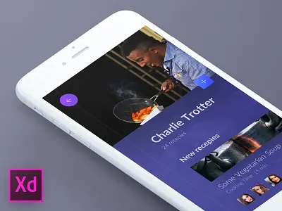 Cooking Recipes Mobile App Chef Profile application cooking ios app material profile sketch ui ux user experience user interface zajno