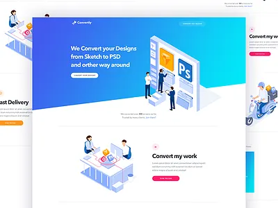 Landing Page app landing ps sketch ui web webdesign website