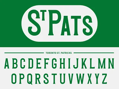 St. Pats Font green hockey maple leafs nhl sports toronto type uniform vintage