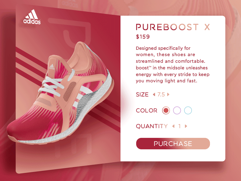mi PureBoost X - Purchase Widget adidas digital purchase pureboost widget x