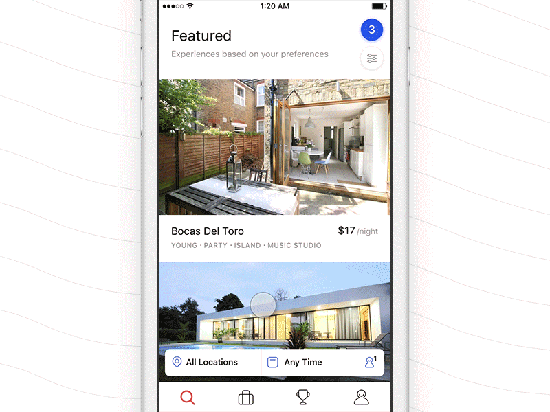 Travel Details booking flow ios iphone