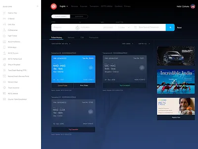 India Railway Website Redesign Concept concept indian railway irctc