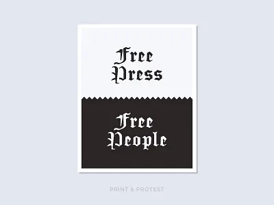 Print & Protest No. 22 blackletter politics poster print protest resist sign