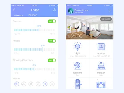 Smart Home app design fridge gui iphone lock mobile smart home ui ux
