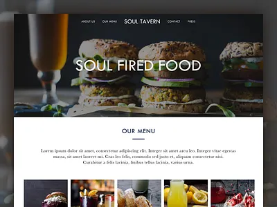 Soul Tavern - dark theme clean cruelty free dark moody restaurant soul tavern ui vegetarian