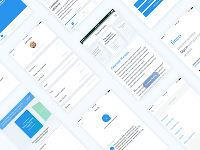 Fineo - Education Platform app blue case study education ios minimalistic new project ui ux visual design white