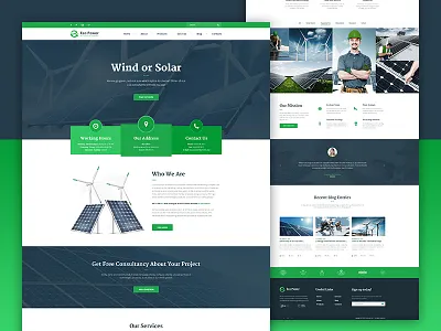 Ecopower | Alternative Sources alternative design eco energy green organic renewable energy site solar solar panels web wind turbines