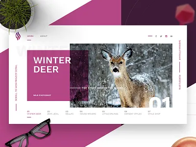 Sabrina | Landing Page askdziner creative dribbble interaction landing page personal portfolio portfolio landing page purple template ui ux