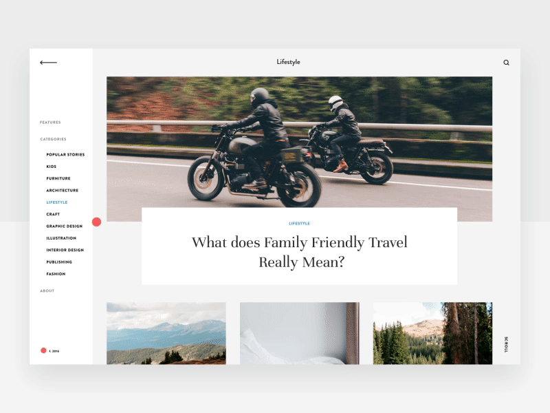[F] Project animation eleken lifestyle long read slider story ui ux web