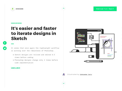 Web Design Report clean color flat grid icons illustration landing page layout overview ui web design website