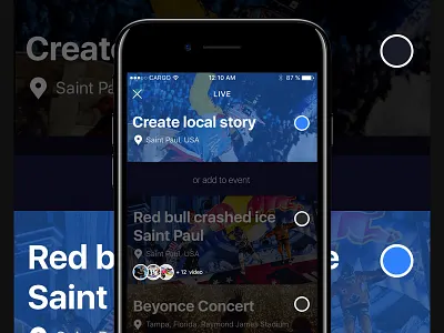 Event app app black event ios iphone