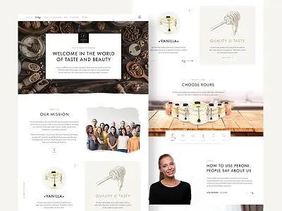 Peroni honey soufflé homepage honey layout ui ux website