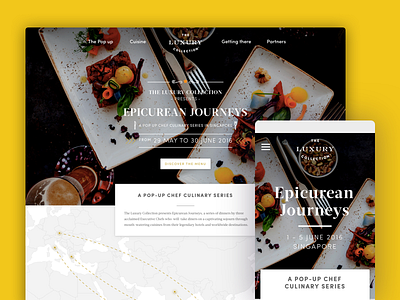 Epicurean Journey - Landing page epicurean journey landing page one pager responsive web website