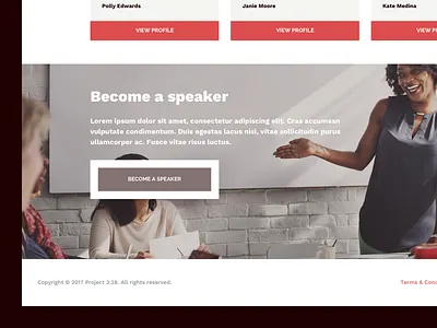 Secondary call to action design blue and yellow design charity design homepage justice profile ui ux web website women