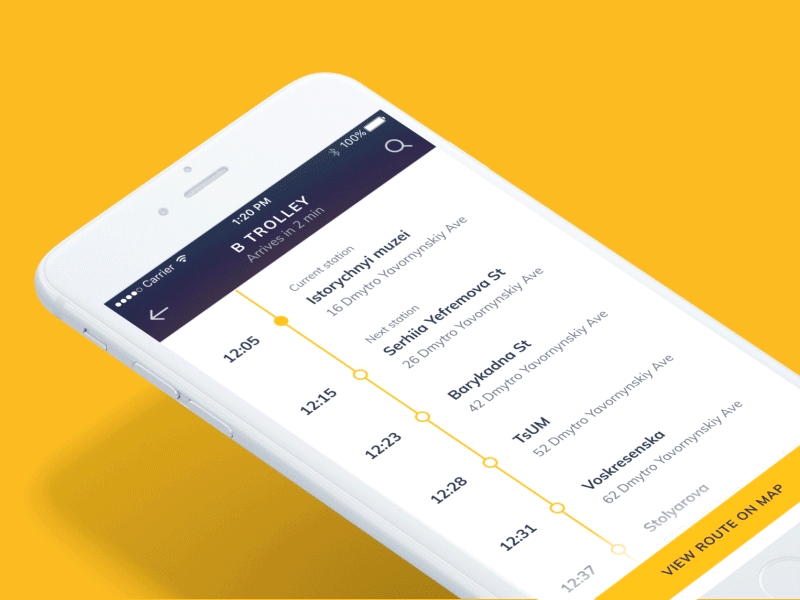 Trolleybus app concept animation app concept transport trolley ui ux