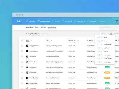 Data Grid Table clean columns data grid list material design spreadsheet table ui user interface users ux web app