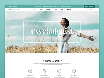 Psychology | Personal Page design mental health psychiatrist psychological therapy psychologist psychology rehabilitation service site therapist therapy web