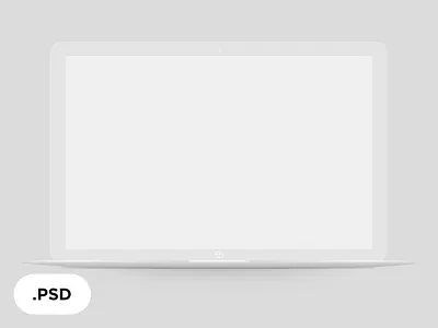 Lap W — free flat free laptop macbook minimal mockup template white