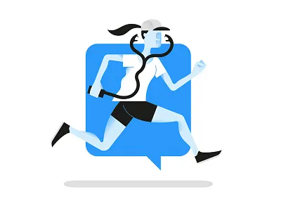 Are Smartphones Ruining Distance Running? editorial illustration runner smartphones spot illustration tech