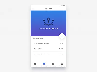 Course Overview android app course material pen photoshop ui ux