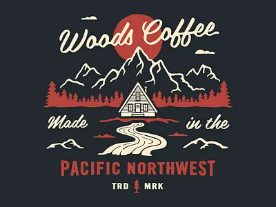 Made in the Northwest a frame cabin clothing hoodie illustration mountains northwest outdoors shirt sun trees tshirt