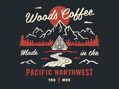 Made in the Northwest a frame cabin clothing hoodie illustration mountains northwest outdoors shirt sun trees tshirt