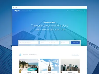 Home exploration clean design fresh gradient ui ux web