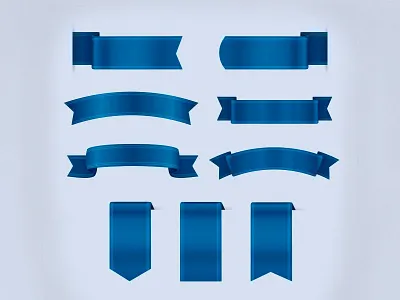 Blue Ribbons Collection banner blue decorative design free freepik ornamental realistic ribbons