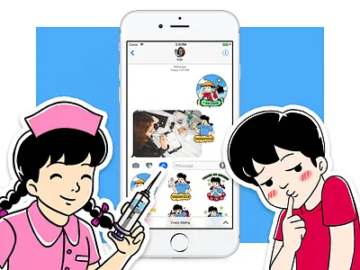 Crazy Sibling: Tini & Tono boy crazy girl imessage petshopbox sibling siblings sticker tini tono