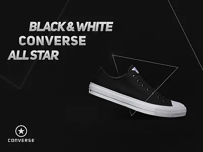 Converse poster black converse design flat graphic modern poster product shoe shoes slovakia white