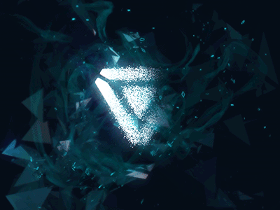 Project Update design game glitch logo particles promotion website