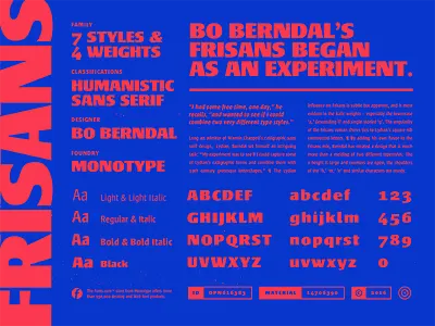 Fonts.com Frisans editorial font fonts.com frisans layout monotype specimen type