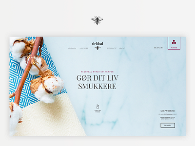 Delibal version 2 black white bw clean exclusive fashion landingpage luxury simple site ui ux web
