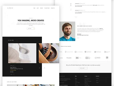Digital Agency Homepage agency contact cta flat home landing page services testimonials ui web webdesign