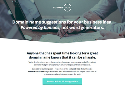 Futuredot conversion landing page marketing ui ux web design web designer