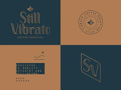 Still Vibrato badge branding coffee custom type identity logo monogram seal typography