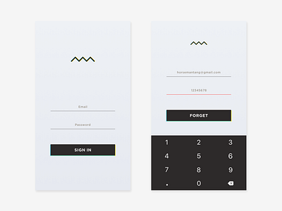 登录注册页面 glitch log in register sign in sign up