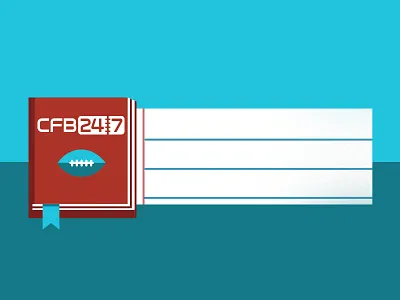 College Football 24/7 corner flag icon football icon illustration vector