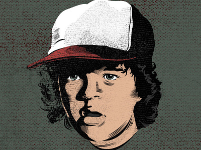 Stranger Things Illustration 1 color face illustration portrait texture vector