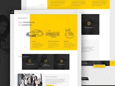 Intellectual protection website corporate design grid intellectual patent property protection trend ui ux web website