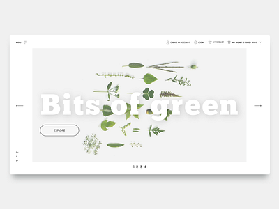 Daily UI#2 dailyui greens landing minimal page plants ui ux web